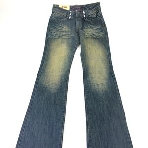 CT Sports Dark Wash Flare Denim Jeans Sz 25 N442